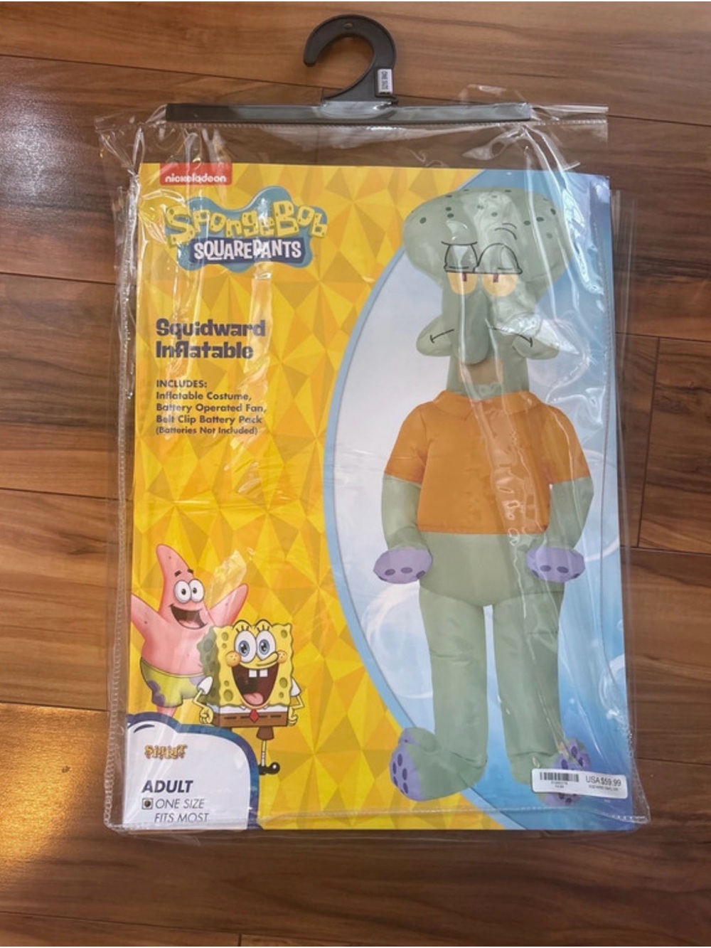 SpongeBob SquarePants Squidward Inflatable Costume - Green/Orange